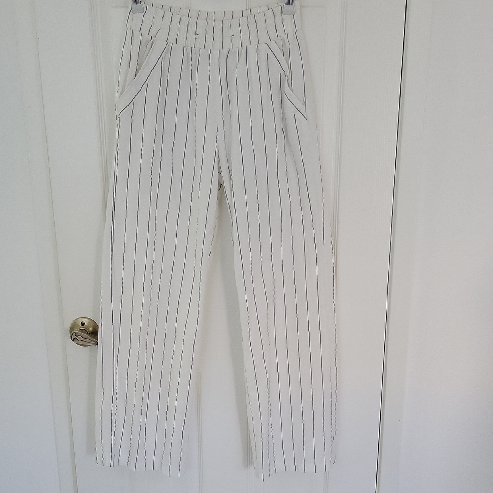 Sienna Sky White and Black Striped Garment